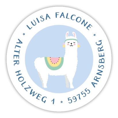 Schulaufkleber I Namensaufkleber fr die Schule Lama