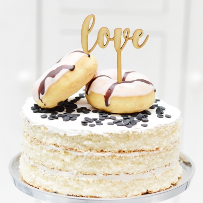 Mini Cake Topper love 6er Set