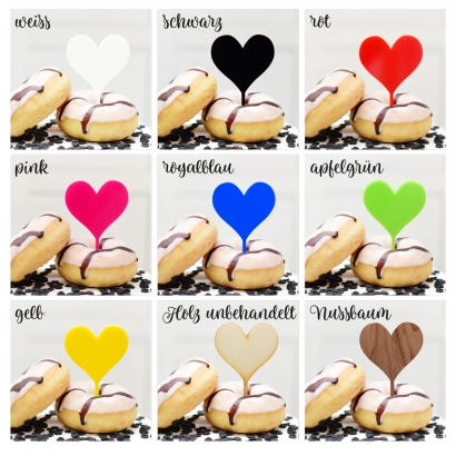 Personalisierter Caketopper mit Namen, Herz