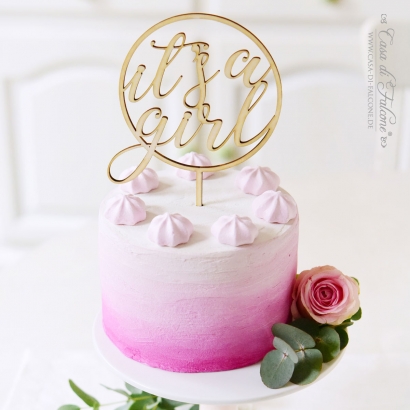 Personalisierter Caketopper mit Namen, rund