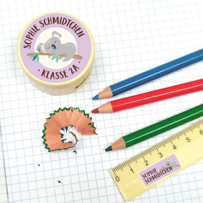 Schulaufkleber I Namensaufkleber fr die Schule Koala