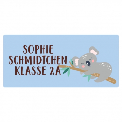 Schulaufkleber Koalabr eckig