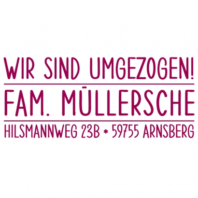 Familienstempel eckig modern 2., personalisiert