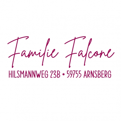 Personalisierter Adressstempel eckig modern 4.