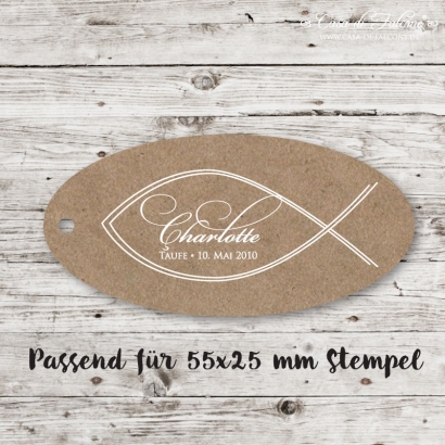 Papieranhnger oval 70 x 35 mm, 10 Stck
