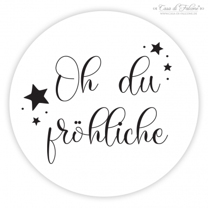 Aufkleber Weihnachtslieder, kalligrafisch