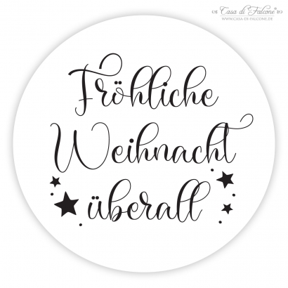 Aufkleber Weihnachtslieder, kalligrafisch
