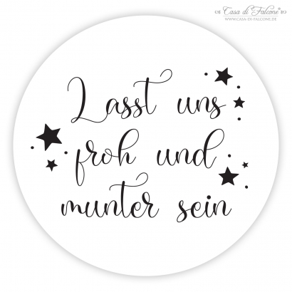 Aufkleber Weihnachtslieder, kalligrafisch
