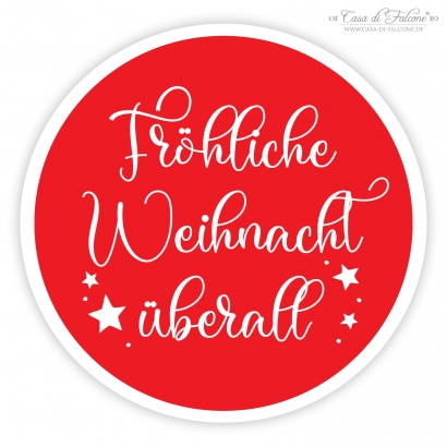 Aufkleber Weihnachtslieder, kalligrafisch