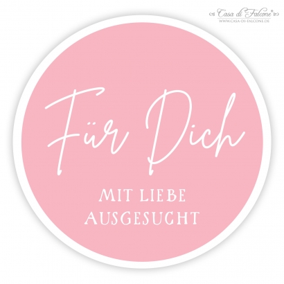 Aufkleber Fr Dich, kalligrafisch