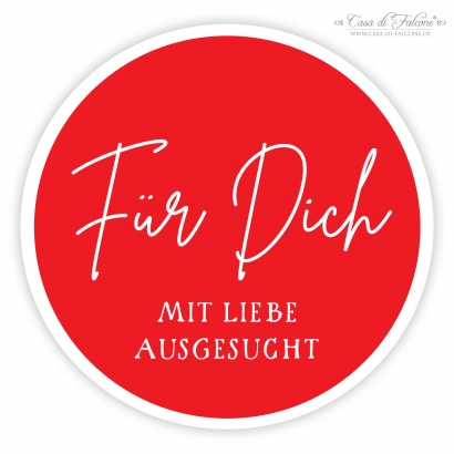 Aufkleber Fr Dich, kalligrafisch