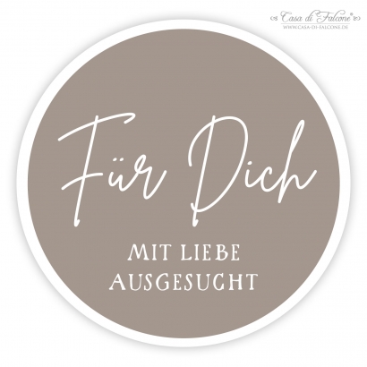 Aufkleber Fr Dich, kalligrafisch