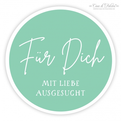 Aufkleber Fr Dich, kalligrafisch
