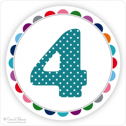 Zahlenaufkleber Geburtstagsparty