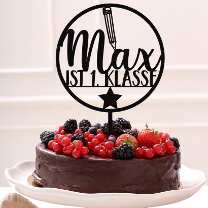 Personalisierter Kuchenstecker zur Einschulung, 1. Klasse