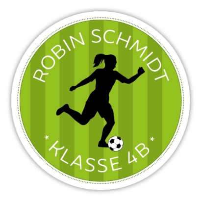 Aufkleber Fuballerin personalisiert