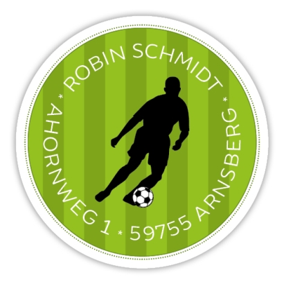 Schulaufkleber I Namensaufkleber fr die Schule Fuballer