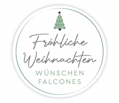 Personalisierte Weihnachtsaufkleber modern Tanne