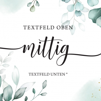 JGA/Hochzeit Getrnke-Dosen-Banderole greenery