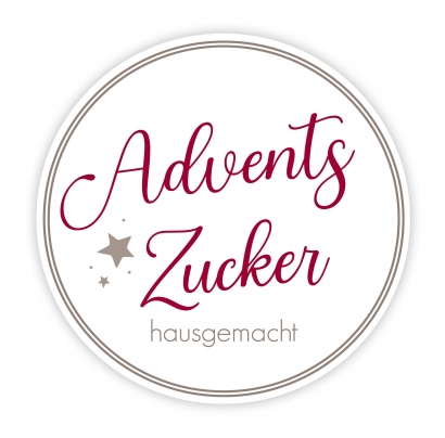 Aufkleber Adventszucker hausgemacht