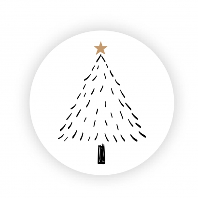 Mini Aufkleber Tannenbaum