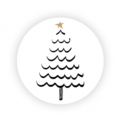 Mini Aufkleber Tannenbaum
