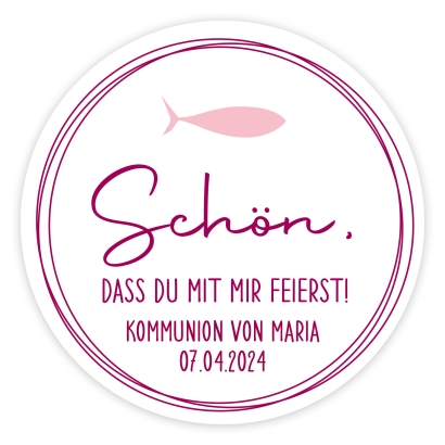 Personalisierte Aufkleber Fisch modern