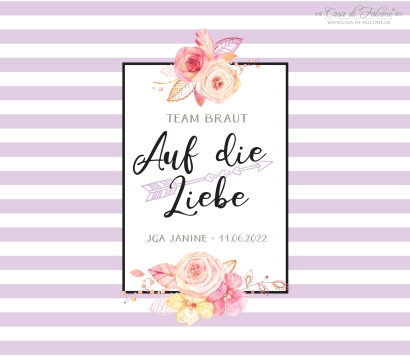 JGA I Hochzeit Banderole fr Prosecco Dosen Boho style