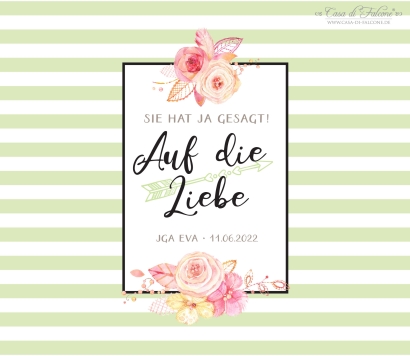 JGA I Hochzeit Banderole fr Prosecco Dosen Boho style