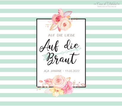 JGA I Hochzeit Banderole fr Prosecco Dosen Boho style