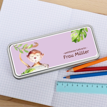 Stiftedose I Stiftebox fr die Schule Affe