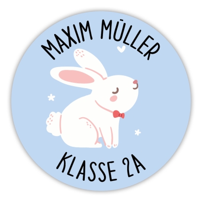 Schulaufkleber I Namensaufkleber fr die Schule Hase