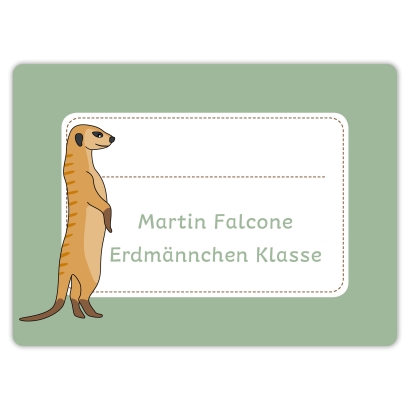 Heftaufkleber I groe Schulaufkleber Erdmnnchen