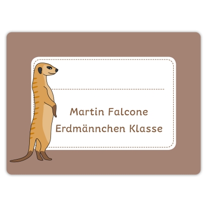 Heftaufkleber I groe Schulaufkleber Erdmnnchen
