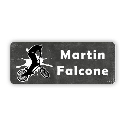 Stifteaufkleber I Kleine Namensaufkleber BMX Fahrer