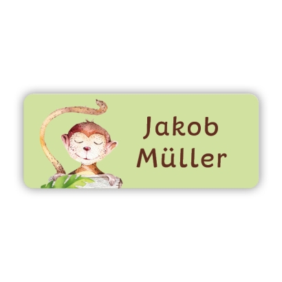 Stifteaufkleber I Kleine Namensaufkleber Affe