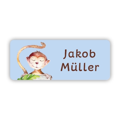 Stifteaufkleber I Kleine Namensaufkleber Affe