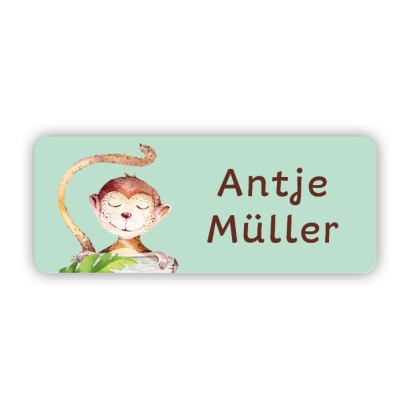 Stifteaufkleber I Kleine Namensaufkleber Affe
