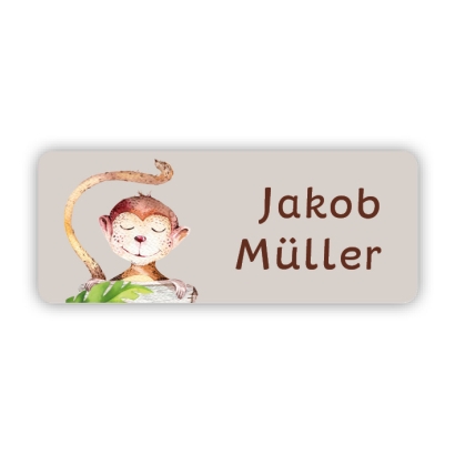 Stifteaufkleber I Kleine Namensaufkleber Affe