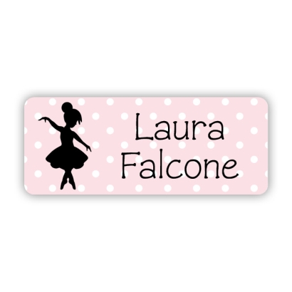 Stifteaufkleber I Kleine Namensaufkleber Ballerina