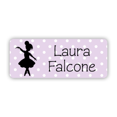 Stifteaufkleber I Kleine Namensaufkleber Ballerina