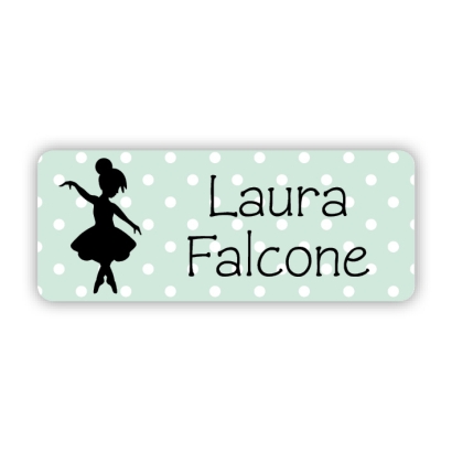 Stifteaufkleber I Kleine Namensaufkleber Ballerina