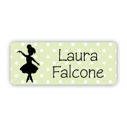 Stifteaufkleber I Kleine Namensaufkleber Ballerina