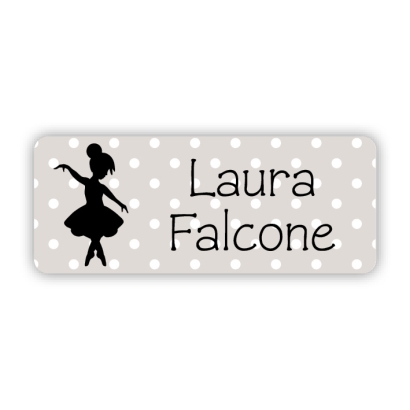 Stifteaufkleber I Kleine Namensaufkleber Ballerina