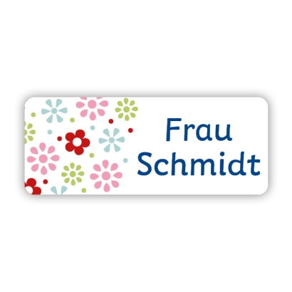 Stifteaufkleber I Kleine Namensaufkleber Blmchen