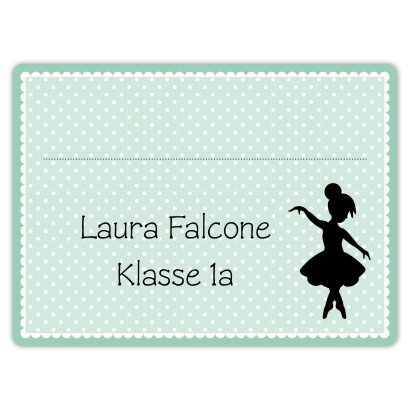 Heftaufkleber I groe Schulaufkleber Ballerina