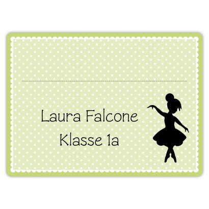 Heftaufkleber I groe Schulaufkleber Ballerina