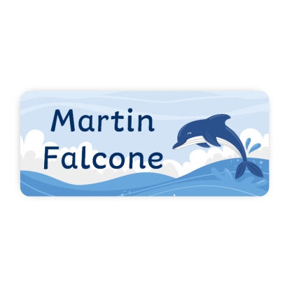 Stifteaufkleber I Kleine Namensaufkleber Delfin
