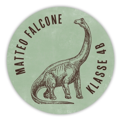 Schulaufkleber I Namensaufkleber fr die Schule Dino