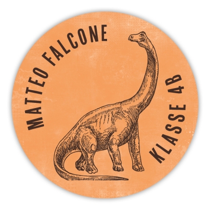 Schulaufkleber I Namensaufkleber fr die Schule Dino